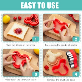 Foto 5 | Foto 5 | Set De Cortador Y Sellador De Sándwiches Tiblue, 20 Piezas, Para Niños - Venta Internacional.