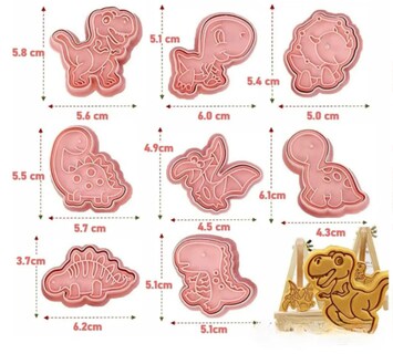 Foto 3 | Foto 3 | Xtellar Set De 8 Cortadores De Galletas Con Forma De Dinosaurio