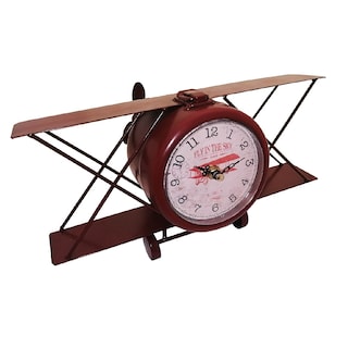 Foto 1 | Foto 1 | Reloj Decorativo De Mesa Retro Vintage Clásico Avioneta