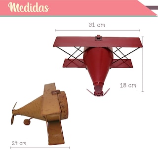 Foto 2 | Foto 2 | Reloj Decorativo De Mesa Retro Vintage Clásico Avioneta