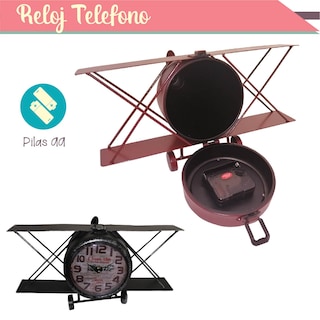 Foto 3 | Foto 3 | Reloj Decorativo De Mesa Retro Vintage Clásico Avioneta