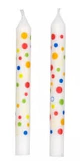 Foto 1 | Foto 1 | Wilton Velas Blancas Con Colores 12 Pz