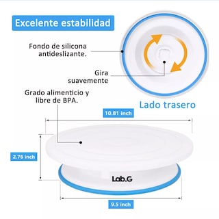 Foto 2 | Foto 2 | Kit De Picos/boquillas Kit De Decoración De Pasteles Lab.g 269pzs Azul Blanco