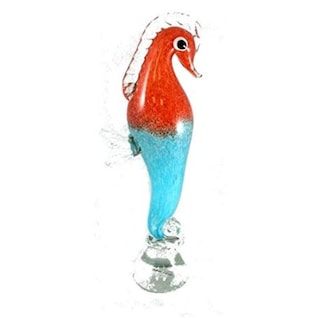 Foto 1 | Foto 1 | Estatua Manhattan Chic Artisan Seahorse Naranja Y Turquesa - Venta Internacional.