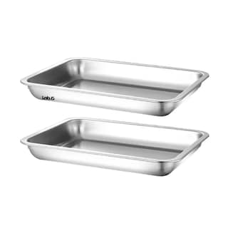 Foto 1 | Foto 1 | 2pcs Charolas De Hornear De Acero Inoxidable Lab.g 40x30cm