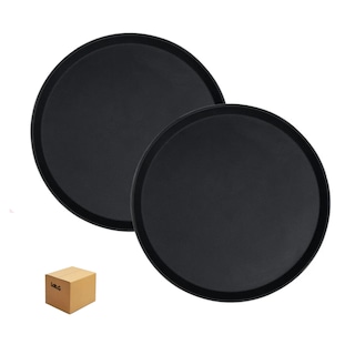 Foto 1 | Foto 1 | 2 Charola Antideslizante De 14 Pulgadas/35 Cm Para Mesero Lab.g Color Negro
