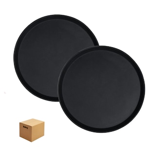 Foto 1 | Foto 1 | 2 Charola Antideslizante De 14 Pulgadas/35 Cm Para Mesero Belug Color Negro