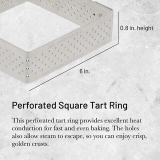 Foto 2 | Foto 2 | Tart Ring De Buyer Cuadrado Perforado 15 Cm X 2 Cm - Venta Internacional.