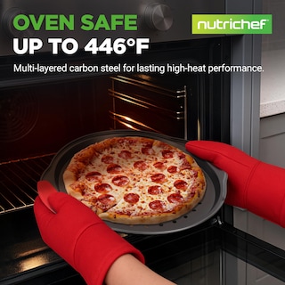Foto 6 | Foto 6 | Bandeja Para Pizza Nutrichef Ncbpizx2 De Acero Al Carbono 33 Cm Antiadherente - Venta Internacional.