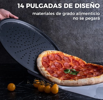 Foto 4 | Foto 4 | Xtellar Premium Set De 3 Charolas Antiadherentes Para Pizza De Acero Al Carbono (10-13 Pulgadas)