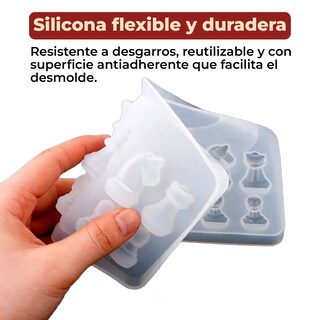 Foto 3 | Foto 3 | Molde De Silicona En Forma De Ajedrez Para Resina