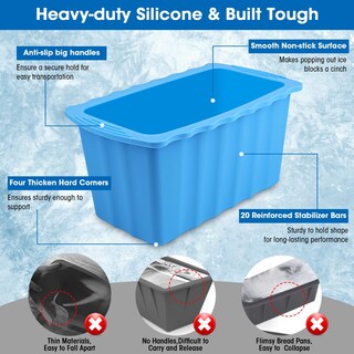 Foto 5 | Foto 5 | Moldes Para Bloques De Hielo Oyrlize De Silicona Reutilizables De 12,5 Kg, Paquete De 2 - Venta Internacional.