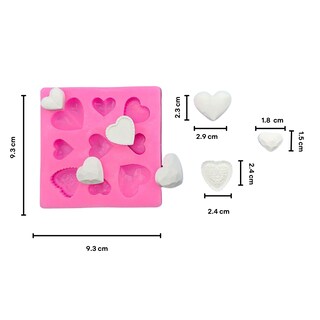 Foto 4 | Foto 4 | Molde De De Silicón 9 Corazones Para Fondant, Chocolate