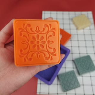 Foto 3 | Foto 3 | Molde De Silicón 4 Cuadros Tipo Azulejo Para Hornear