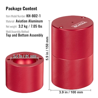 Foto 7 | Foto 7 | Máquina Para Hacer Bolas De Hielo Ice Ball Press Vevor De 2.4 Pulgadas Con Pinza Roja - Venta Internacional.