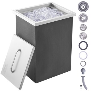 Foto 1 | Foto 1 | Enfriador De Hielo Vevor Drop In Ice Cofre De Acero Inoxidable De 40 L - Venta Internacional.