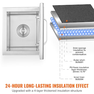 Foto 3 | Foto 3 | Enfriador De Hielo Vevor Drop In Ice Cofre De Acero Inoxidable De 40 L - Venta Internacional.