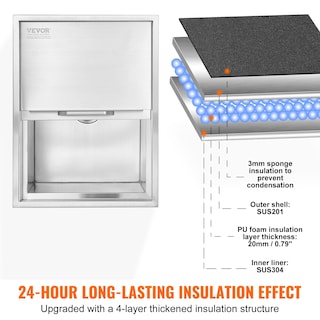 Foto 3 | Foto 3 | Enfriador De Hielo Vevor Drop-in De Acero Inoxidable De 40,9 Cuartos De Galón Y 55,23 Litros - Venta Internacional.