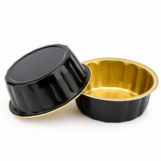 Foto 4 | Foto 4 | Moldeadores Desechables Beasea 235 Ml, Paquete De 100 Unidades, Aluminio Negro Dorado - Venta Internacional.