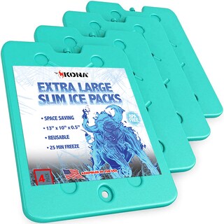 Foto 1 | Foto 1 | Paquetes De Hielo Kona Large Para Refrigeradores, Diseño Delgado, 25 Minutos De Congelación (4) - Venta Internacional.