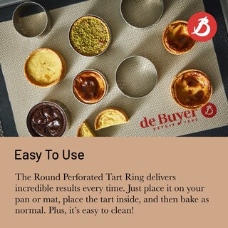 Foto 4 | Foto 4 | Tart Ring De Buyer Redondo Perforado 10 Cm De Diámetro Y 3 5 Cm De Altura - Venta Internacional.