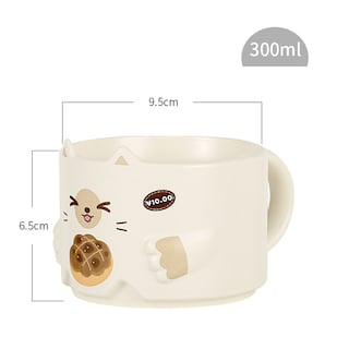 Foto 2 | Foto 2 | Juego De 4 Tazas De Cerámica Kawaii Para Café, Gatos Apilables, Gatito Lindas Tazas De Té Gato Panadero