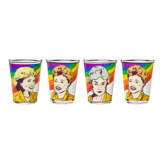 Foto 3 | Foto 3 | Juego De Minivasos Silver Buffalo Golden Girls Rainbow Grid Paquete De 4 - Venta Internacional.