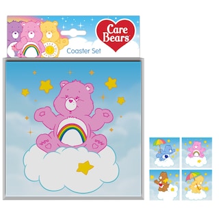 Foto 1 | Foto 1 | Juego De Posavasos Silver Buffalo Care Bears De Cristal Paquete De 4 - Venta Internacional.