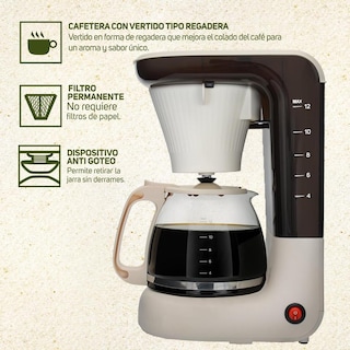 Foto 4 | Foto 4 | Cafetera de Goteo Velvet Eco Taurus Filtro Permanente Capacidad de 1.2 L 50% Biomasa