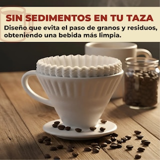 Foto 4 | Foto 4 | Set De 100 Filtros Desechables Para Café Compatible Con Cafeteras De 8 A 12 Tazas