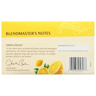 Foto 4 | Foto 4 | Herbal Tea Celestial Seasonings Lemon Zinger, 20 Bolsitas De Té - Venta Internacional.