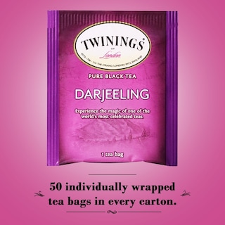 Foto 2 | Foto 2 | Té Negro Darjeeling De Tea Twinings, 50 Bolsas Envueltas Individualmente - Venta Internacional.
