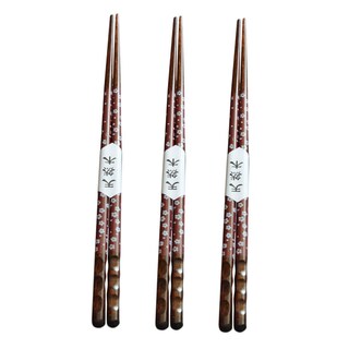 Foto 1 | Foto 1 | Palillos Feltechelectr De Madera Puntiaguda, 3 Pares, Con Estampado De Cerezas - Venta Internacional.