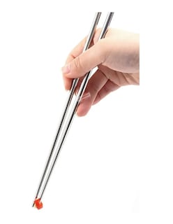 Foto 4 | Foto 4 | Set 10 Pcs Palillos Chinos Acero Inoxidable Ligeros + Gratis Termo Güish De Regalo