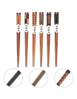 Foto 3 | Foto 3 | Palillos Japoneses Originales 6 Pares + Gratis Termo Güish De Regalo