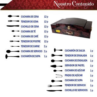 Foto 2 | Foto 2 | Juego De Cubiertos Con 86 Piezas Set Para 12 Personas Fabricados En Acero Inoxidable