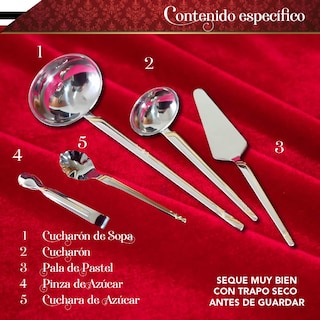 Foto 6 | Foto 6 | Juego De Cubiertos Con 86 Piezas Set Para 12 Personas Fabricados En Acero Inoxidable