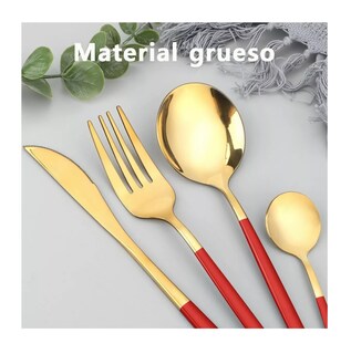 Foto 2 | Foto 2 | Juego de Cubiertos Belug Rosa Gold con Oro 24 Piezas