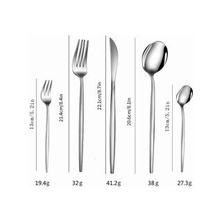 Foto 2 | Foto 2 | Juego De Cubiertos De Acero Inoxidable, 40 Piezas Lab.g Plateados