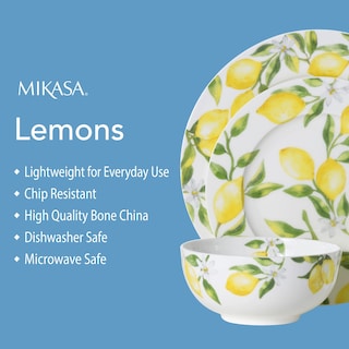 Foto 5 | Foto 5 | Juego De Vajilla Mikasa Lemons De 16 Piezas Service Para 4 - Venta Internacional.
