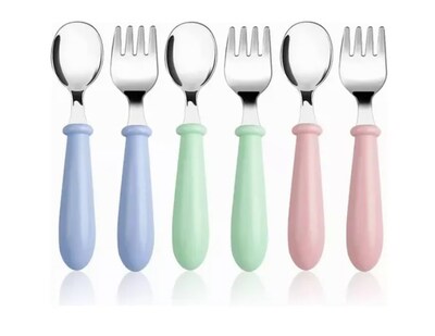 Foto 1 | Foto 1 | Kit de Cubiertos Cuchara y Tenedor Xtellar Acero Inoxidable Para Bebés 6 Pcs