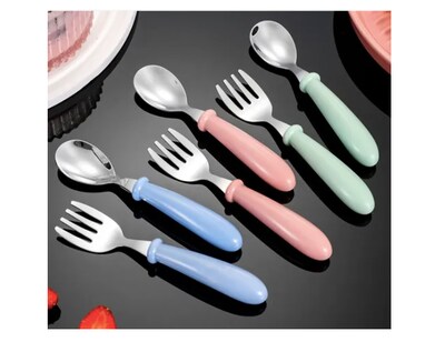 Foto 3 | Foto 3 | Kit de Cubiertos Cuchara y Tenedor Xtellar Acero Inoxidable Para Bebés 6 Pcs