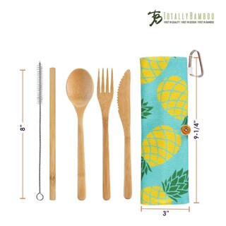 Foto 3 | Foto 3 | Set de Cubiertos y Popote Totally Bamboo 202427 color Beige