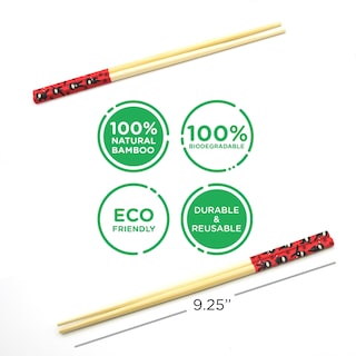 Foto 3 | Foto 3 | Juego De Palillos Gamago Ninja 2 Bamboo 4 Pares 23 5 Cm Reutilizables - Venta Internacional.
