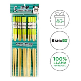 Foto 7 | Foto 7 | Juego De Palillos Gamago Llama Bamboo  5 Pares  Reutilizables - Venta Internacional.