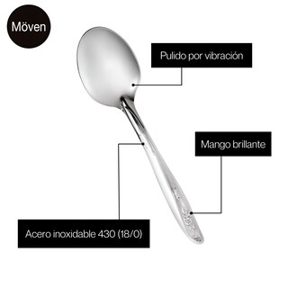 Foto 5 | Foto 5 | Cuchara Cafetera Moven Jazmín 12 Piezas