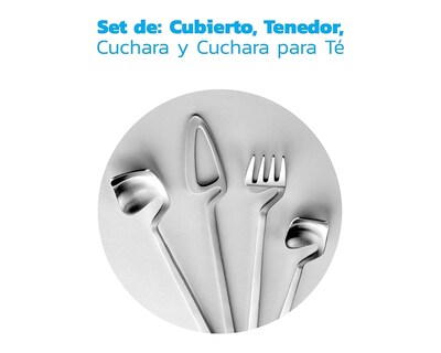 Foto 3 | Foto 3 | Juego de Cubiertos Bluelander Acero Inoxidable 16 Piezas Acabado Mate