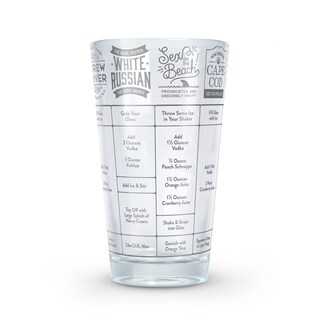 Foto 3 | Foto 3 | Vaso con Recetas de Cóctel para Vodka Genuine Fred Good Measure 16 Onzas - Venta Internacional