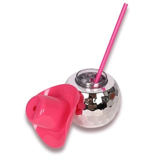 Foto 1 | Foto 1 | Set 2 Vaso Para Bebidas De 500ml Con Popote, Plata, Para Fiestas De Día Festivo, Fiestas De Cumpleaños, Bar, Familia.