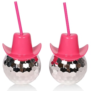 Foto 3 | Foto 3 | Set 2 Vaso Para Bebidas De 500ml Con Popote, Plata, Para Fiestas De Día Festivo, Fiestas De Cumpleaños, Bar, Familia.